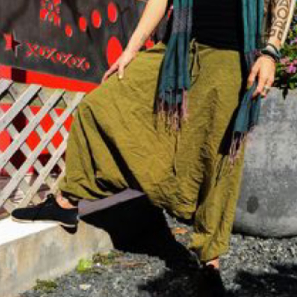 Green Buddha Pants (harem pants)